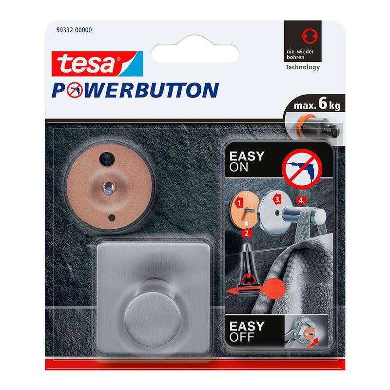 Tesa Powerbutton Classic Haken Eckig 6kg