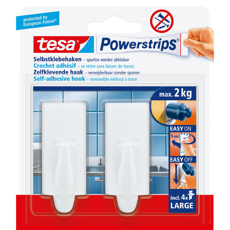 Tesa Powermrips Gancho Grande Trend Blanco