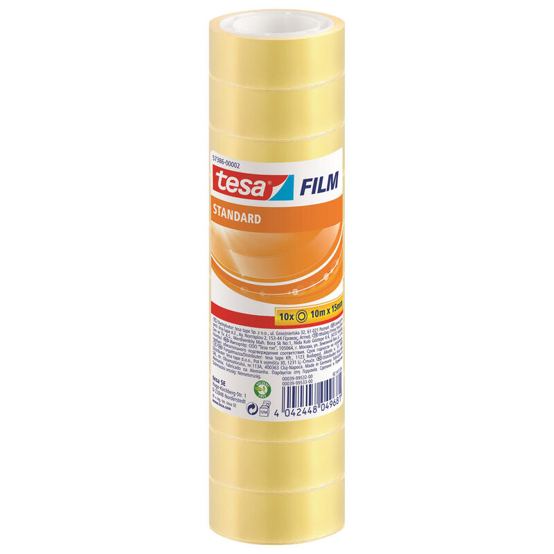 Tesafilm® Estándar, Paquete De 10, 15 Mm X 10 M