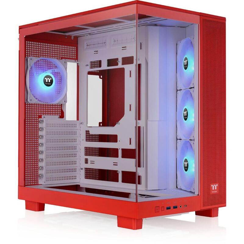 Thermaltake View 380 Xl Tg Argb (Rojo, Tempered Glass X 2) Ca-11e-00mrwn-00