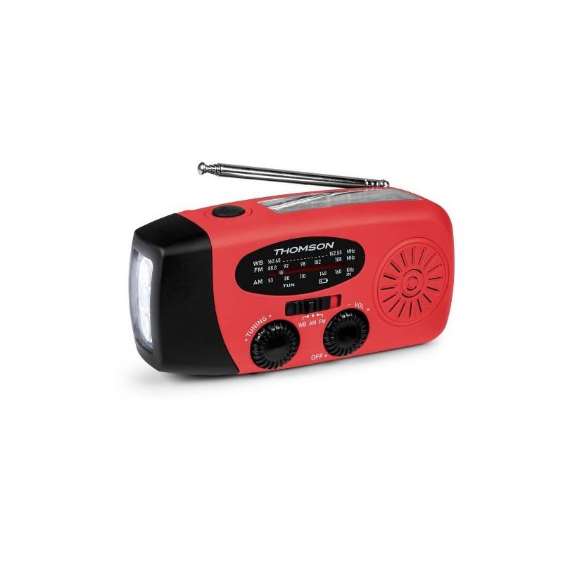 Thomson Rt260 Radio - Linterna De Emergencia - Funcion Powerbank - Color Rojo