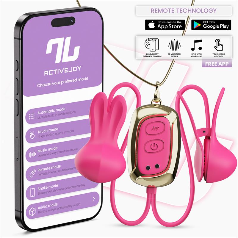 Tickly Pinzas Para Pezones Con Vibración, Control Y Collar Con App