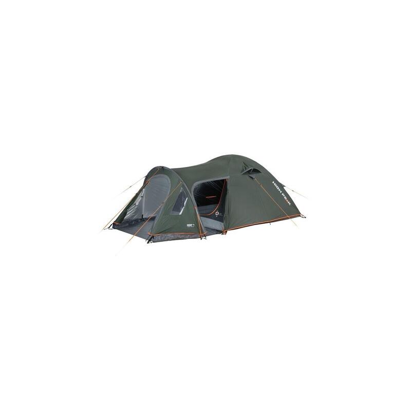 Tienda Domo High Peak Kira 3.1 Verde Oscuro/Gris, Con Porche Tipo Túnel, Climate Protection 80 10371