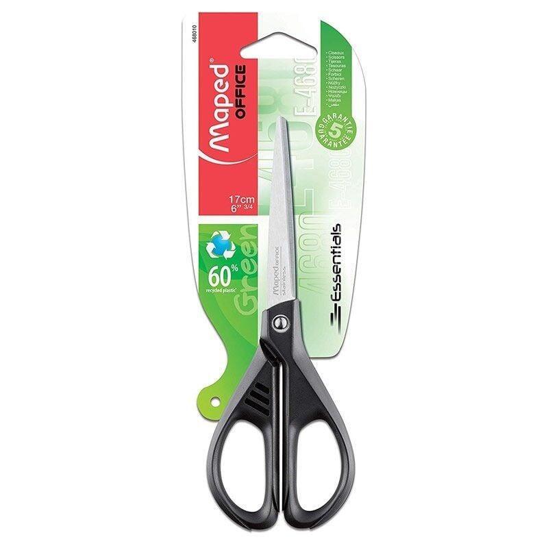 Tijeras De Oficina Maped Essentials Green Simétrica Acero Inox. 17cm