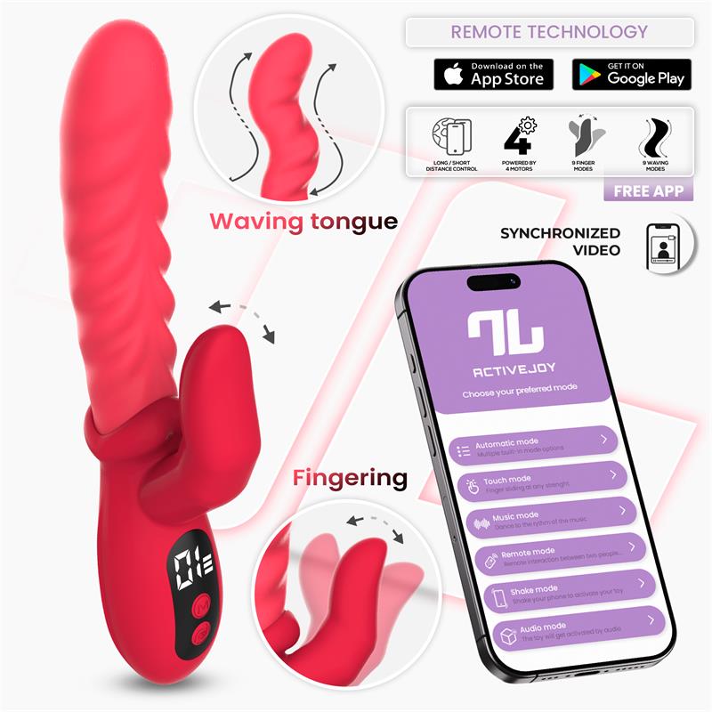 Tingly Vibrador Con Finger Y Movimiento Waving Con App