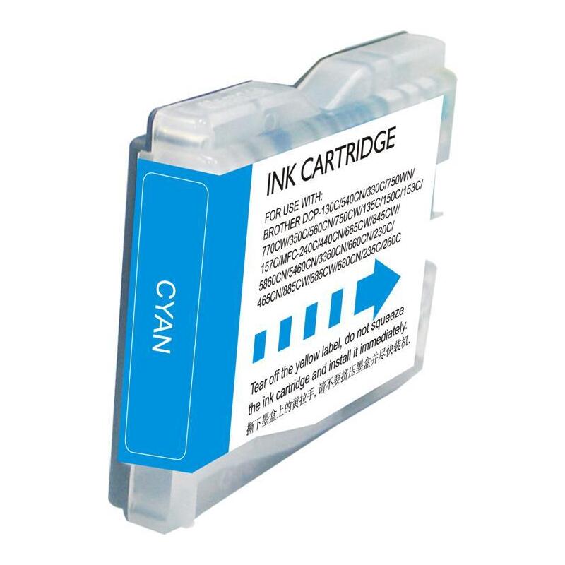 Tinta Compatible Para Brother Lc1000 Xl Cyan Lc1000c/Lc970c