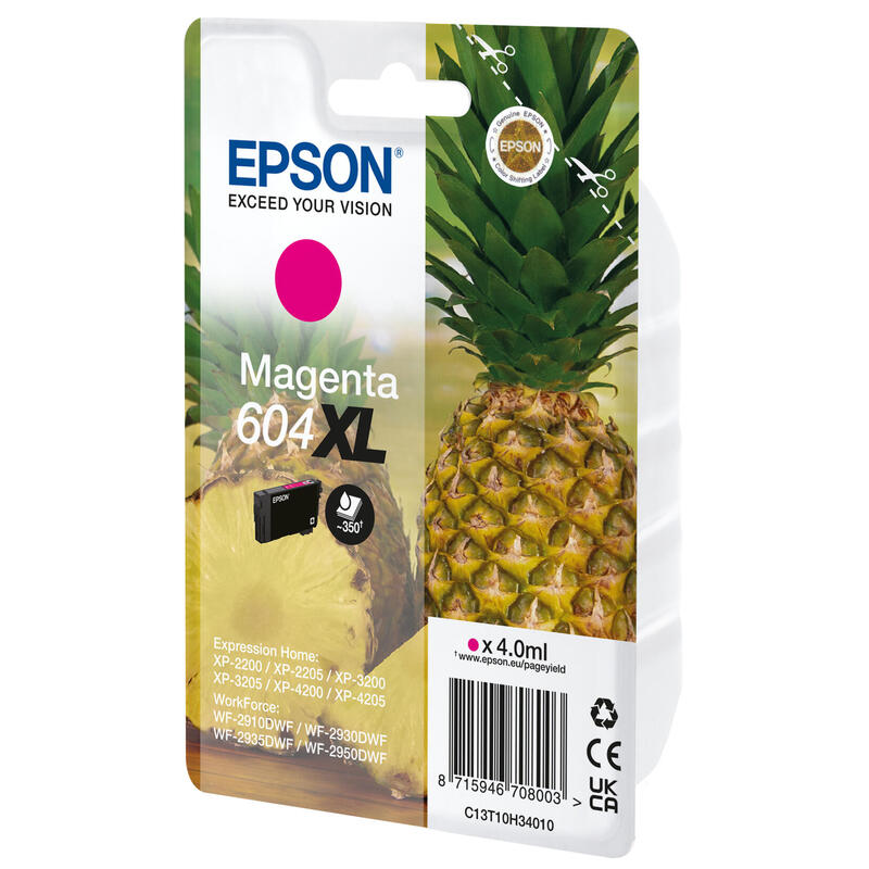 Tinta Epson 604xl Original Alto Rendimiento (Xl) Magenta