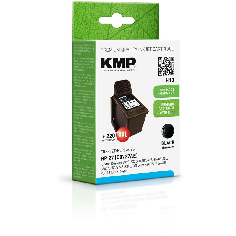 Tinta Kmp Negro Deskjet 3320 3325 3420 3425 3520 3550 3645 3650 3745 Officejet 4200 4215 4255 Psc 1215 1315 - Nº 27 Capacidad Extra