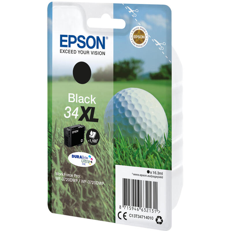Tinta Original Epson T3471 Negro Xl Wf3720/3720dnf/ Golf