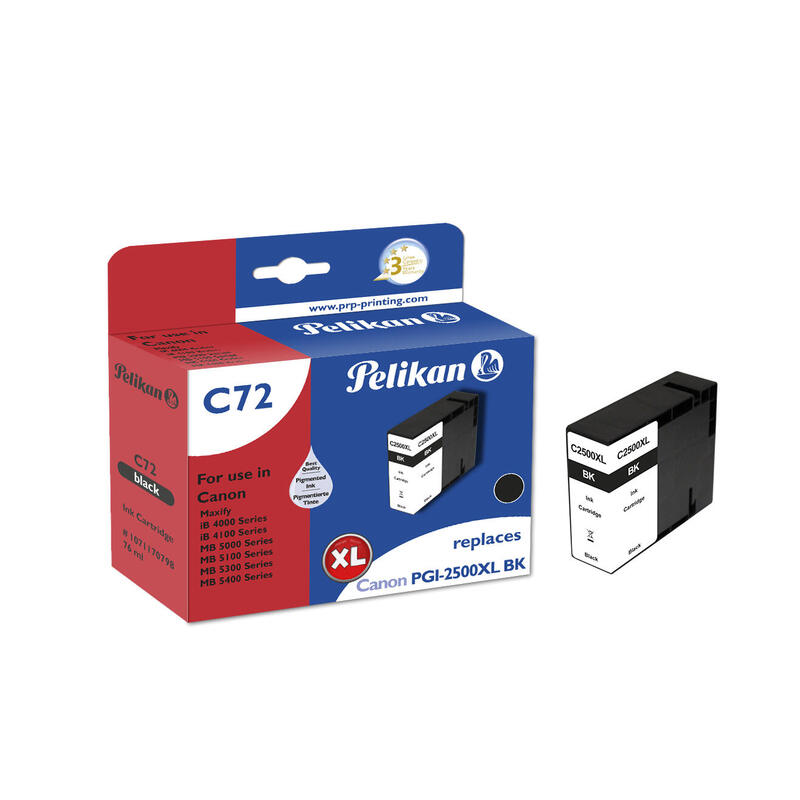 Tinta Pelikan Canon C72 Pgi2500xl Bk Negro Compatible