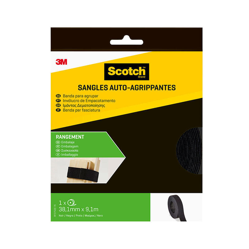 Tira Para Agrupar A Medida, Negro, 38,1 Mm X 9,1 M