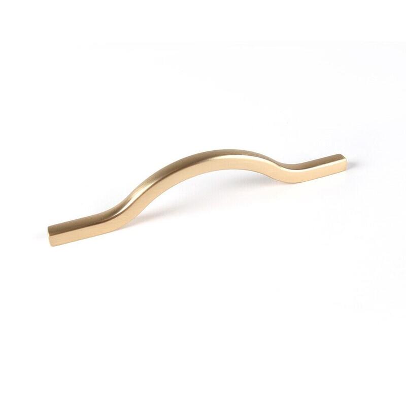 Tirador De Mueble Tipo Asa, Modelo 506, De Aluminio Con Acabado Oro Mate, 128 Mm, Blister 4 Uds