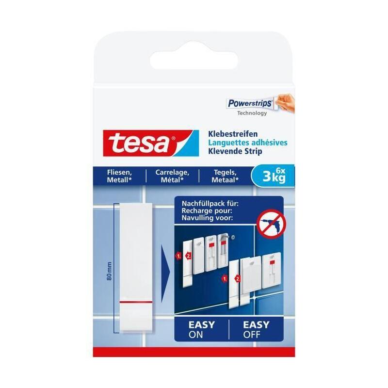 Tiras Adhesivas Tesa Para Azulejos Y Metal Hama 3 Kg, 6 Piezas.