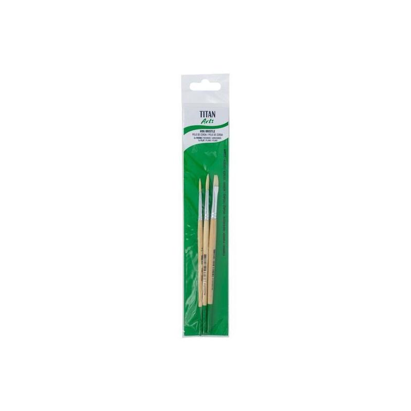 Titan Arts Set De Pinceles 218/4-6-8 Blíster 3 Ud