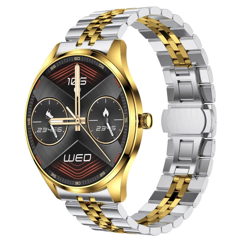 Tn99 Smartwatch Con Correa Metal Dorado Ip67 Llamadas Bluetooth
