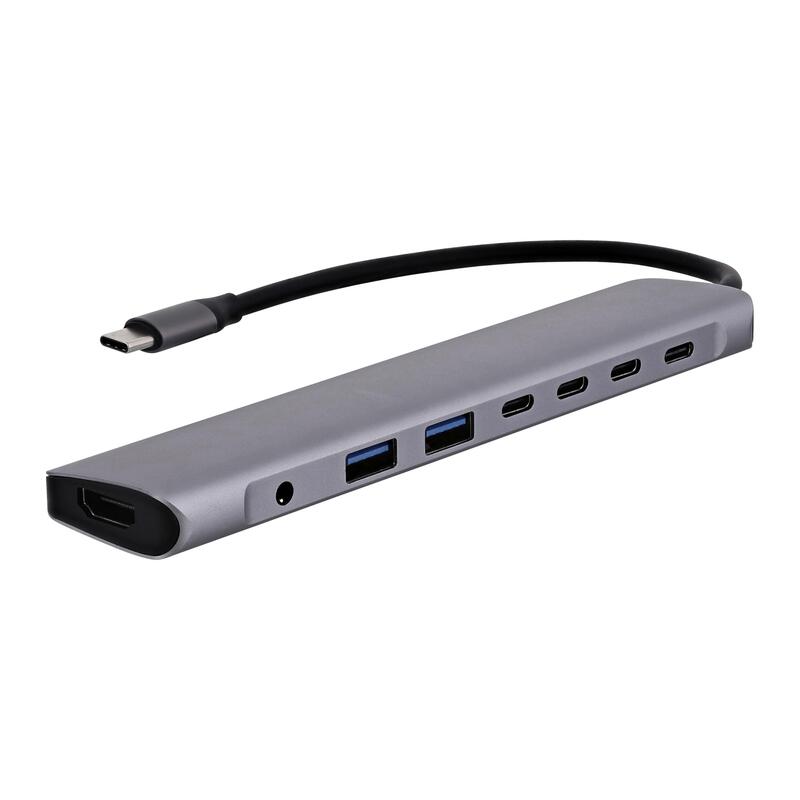 Tnb Iclick - Hub 8 In 1 Usb-C - Grey