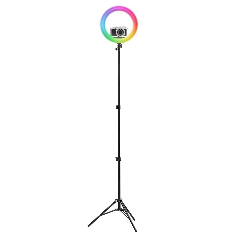 Tnb Influence - 14" Led Ring Rgb+ Tripod For Studio - White/ Black