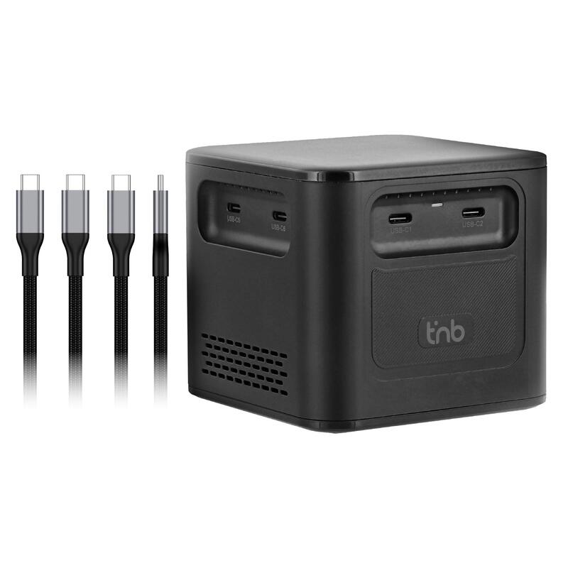 Tnb Pd 3.1 380w Charging Station With 8 Charging Ports - Black