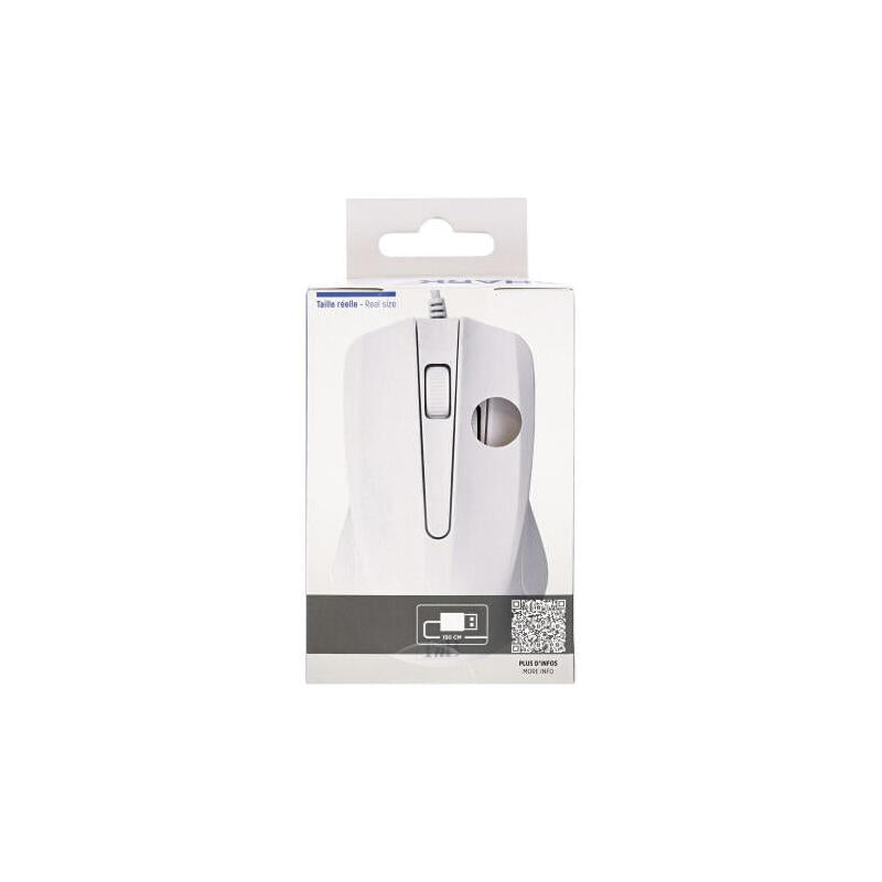 Tnb Shark - Ratón Óptico Con Cable - Blanco