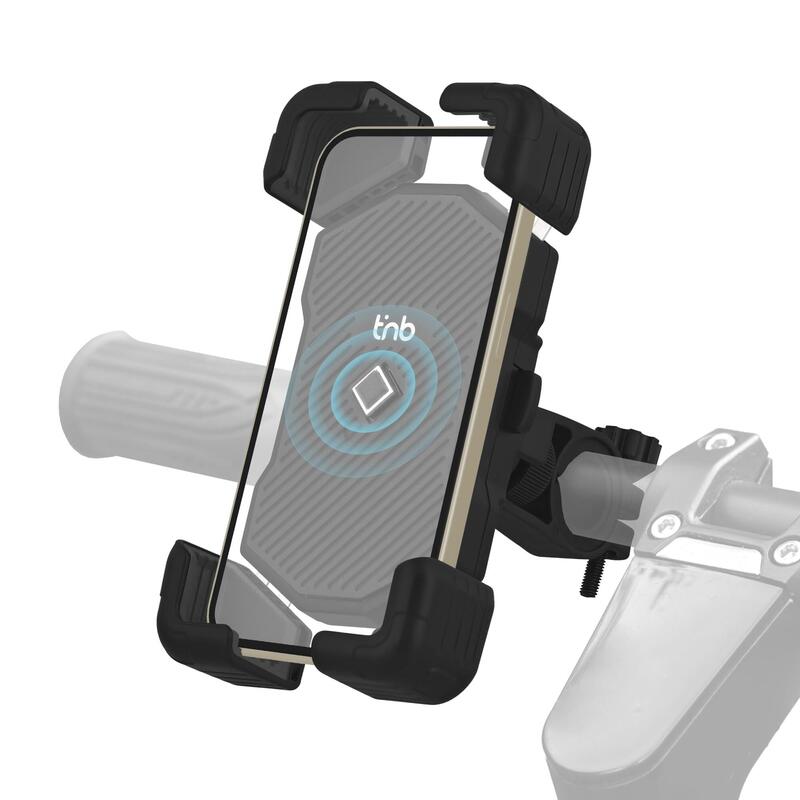 Tnb Urban Moov - Reinforced Smartphone Holder With Automatic Locking - Universal Bike/Scooter - Black