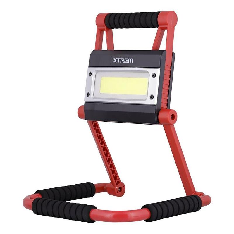 Tnb Xtremwork - Foco Impermeable Para Exteriores Led Con Batería Externa 20w 1400 Lum. - Negro