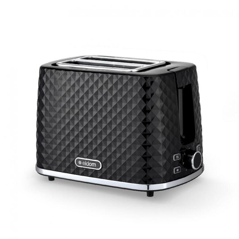 To280c Eldom Toaster Tosti, Bun Rack, Defrost System, Black