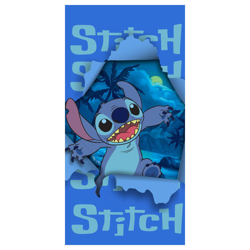 Toalla Stitch Disney Microfibra 70x140cm. 250gsm. 100% Polyester