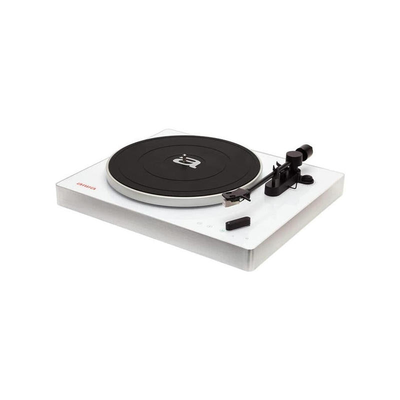 Tocadiscos Bluetooth Aiwa Apx-680bt White Alta Precision Bt 5.0 Plato De Metal 27.5cm Tres Velocidades 33, 1/3 ,45 Rpm Lector Grabador Usb/Sd