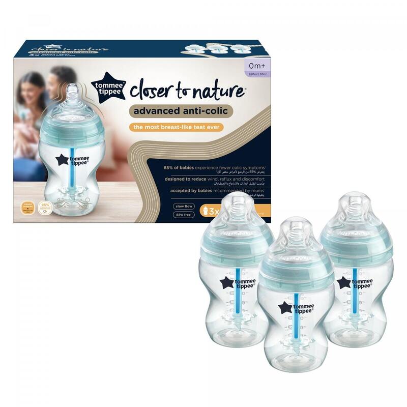 Tommee Tippe Feeding Bottle Advanced Anti-Colic, 260 Ml, 3 Vnt., 422746