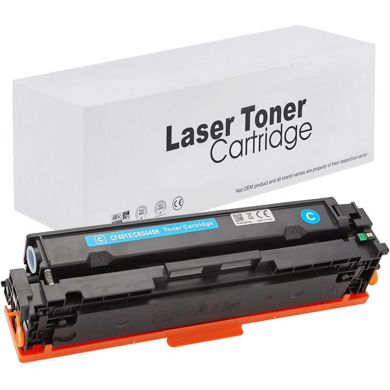 Tóner Para Hp / Canon Cf401x / Crg045hc Cyan 2200 Páginas Neutral Box