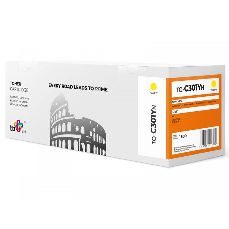 Toner Para Oki C301 To-C301yn Ye 100% New