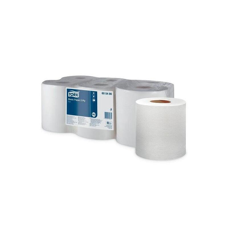 Tork Rollo Papel Secamanos 2 Capas Ecolabel 175m X 19,5cm Celulosa Blanco -Pack 6u-