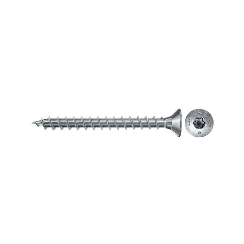 Tornillo Para Aglomerado Fischer Powerfast Ii 3,0x16 Cabeza Avellanada Tx 200 Piezas, Rosca Completa, Galvanizado 670003