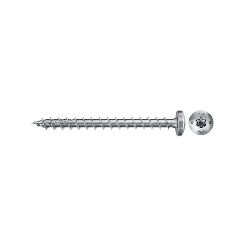 Tornillo Para Aglomerado Fischer Powerfast Ii 3,5x35 Pan Head Tx 200 Piezas, Rosca Completa, Galvanizado 670103
