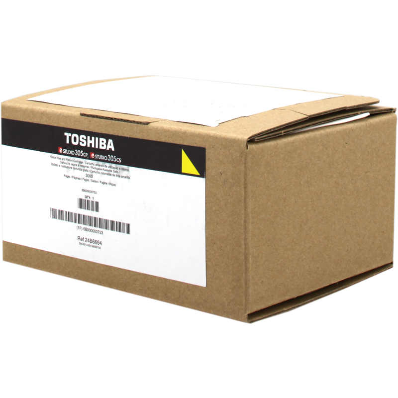 Toshiba Tóner Amarillo T-Fc305py-R 6b000000753 3000 Copias Cartucho De Impresión Retornable