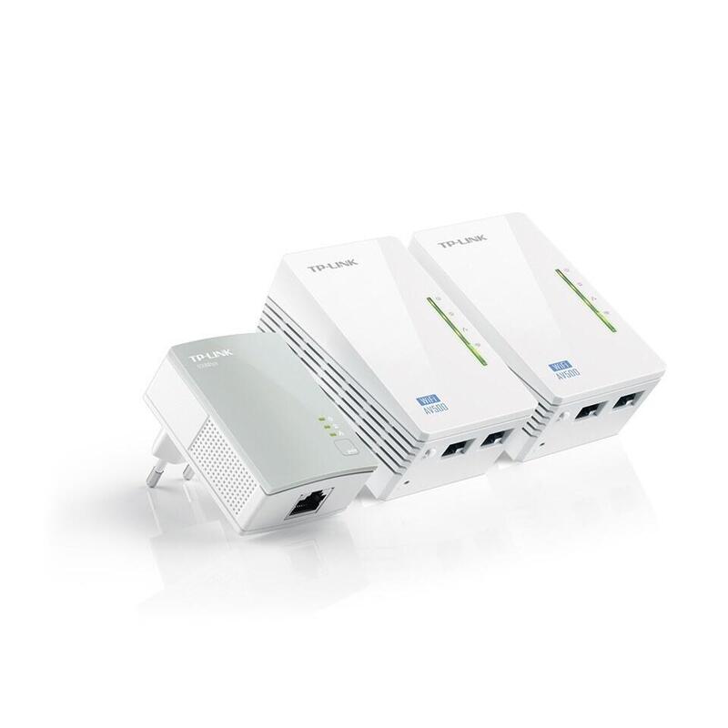 Tp Link Plc Tl-Wpa4220t Kit Wifi 300mbps 2 Puertos Rj45 Kit 3 Unid. Av500