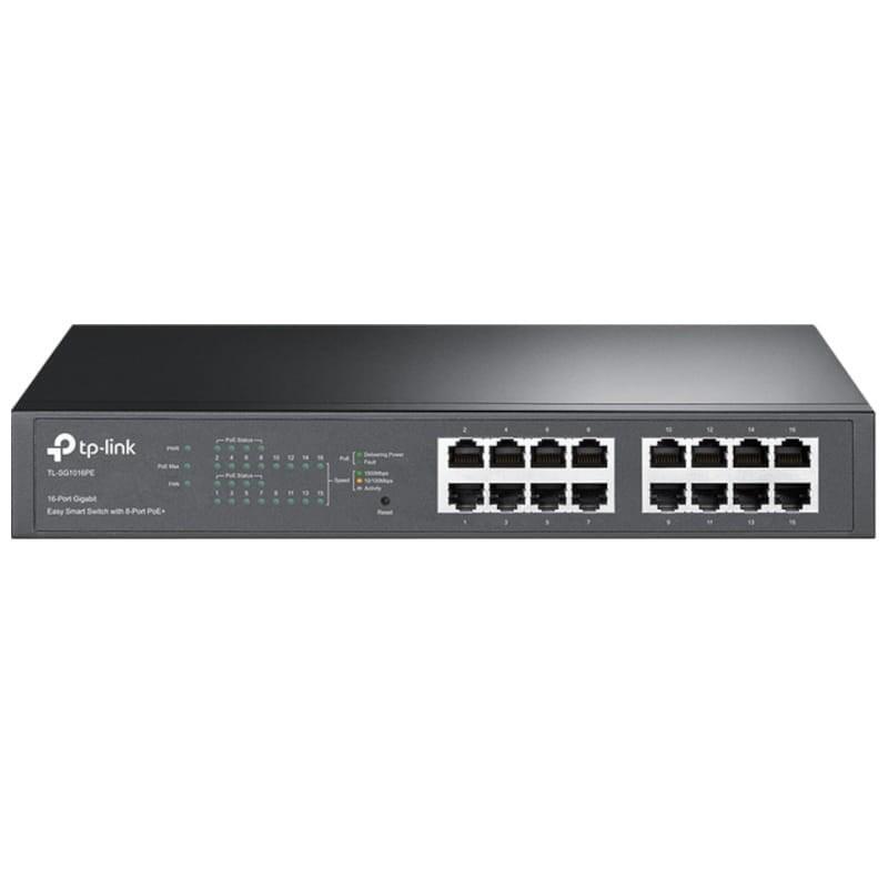 Tp-Link Tl-Sg1016pe 16 Puertos Gigabit 8 Puertos Poe+ Negro