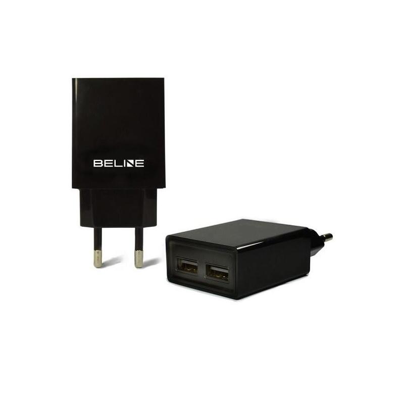 Travel Charger Beline 2xusb 2a Negro