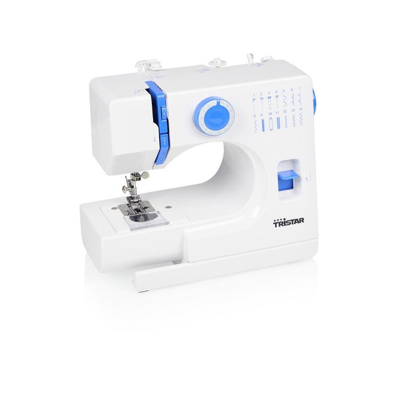 Tristar Sm-6003 Sewing Machine, 14 Built-In Patterns, White Blue