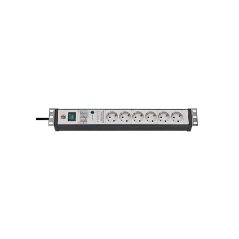 Triton 19 Schrank,Zbh. Meckdosenleime, 6xdosen(Cee7)- Mecker(Cee7), Üss/Nf, Lichtgris/Negro,