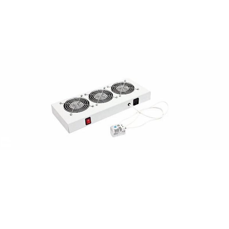 Triton Belüftungseinheit Rack-Lüftereinsatz - Con Ventilator, Thermostat, Gris