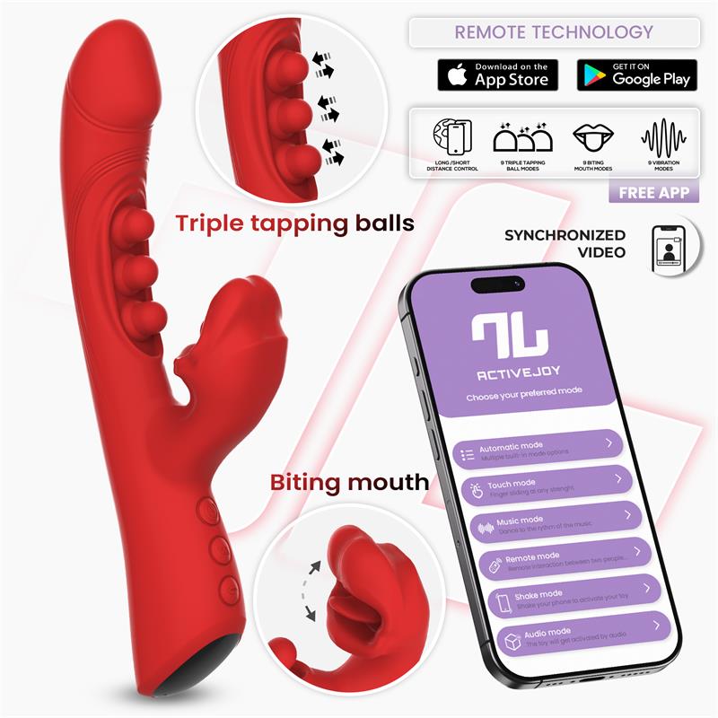 Trixy Vibrador Con Tapping Y Biting Con App