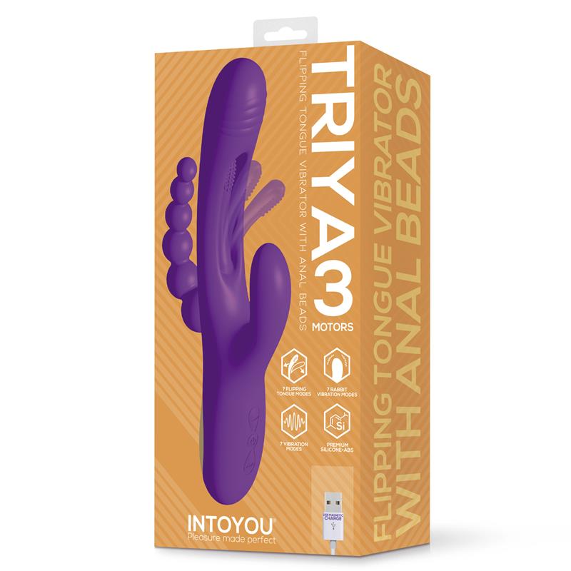 Triya Vibrador Con Lengua Flipping Y Cadena Anal