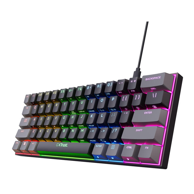 Trust Gxt 867 Acira Teclado Juego Usb Qwerty Inglés De Ee. Uu. Negro