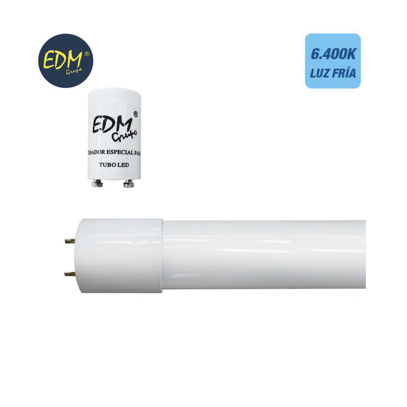 Tubo Led T8 14w 1080lm 6500k Luz Fria (Eq.30w) Ø2,6x90cm Edm