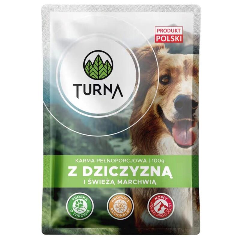 Turna Con Carne De Caza Comida Húmeda Para Perros 100g