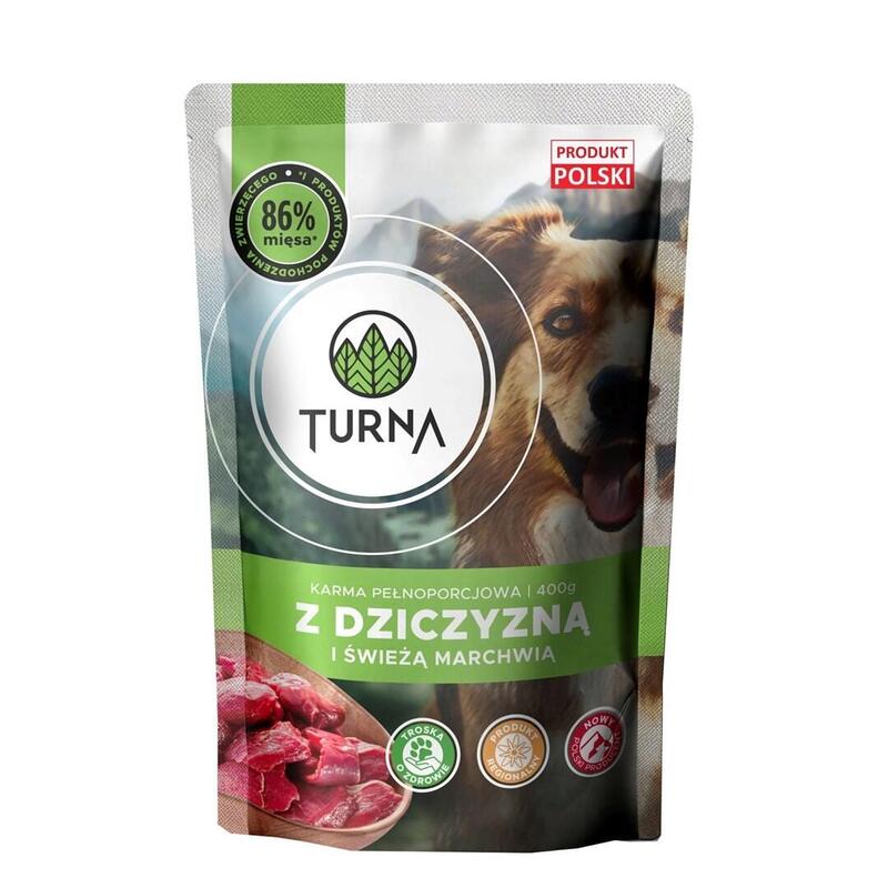 Turna Con Carne De Caza Comida Húmeda Para Perros 400g