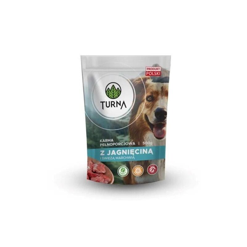 Turna Con Cordero Comida Húmeda Para Perros 500g