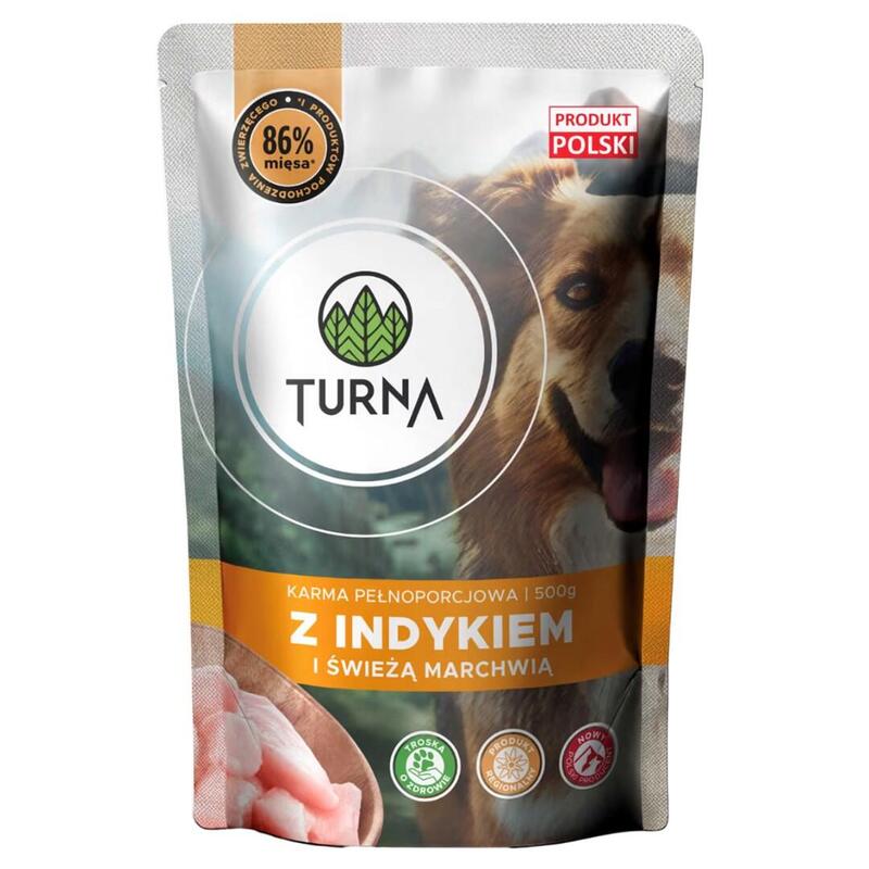 Turna Con Pavo Comida Húmeda Para Perros 500g