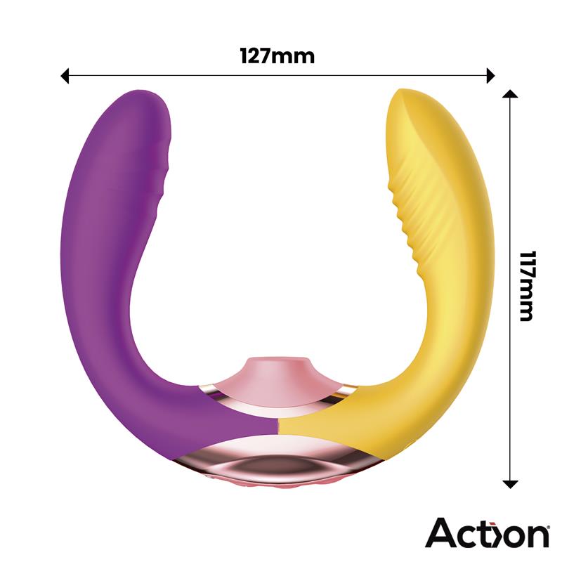 Two Lovers 3 In 1 Vibrador Con Finger Y Succión